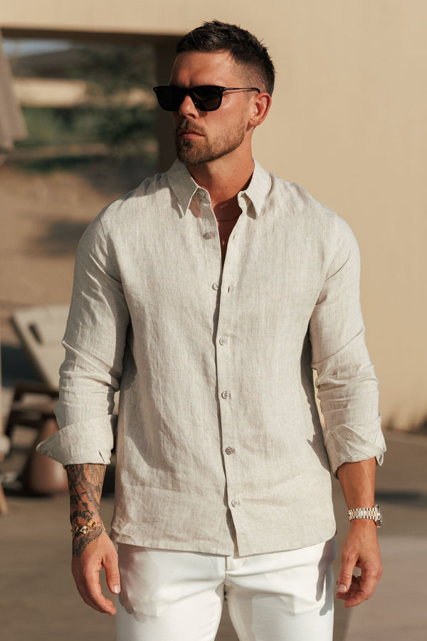 LUXE LINEN SHIRT - OAT