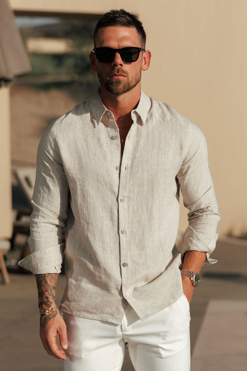 LUXE LINEN SHIRT - OAT