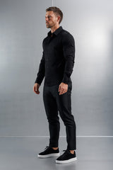 LUXE MERCERISED DRESS SHIRT - BLACK