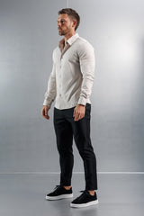 LUXE MERCERISED DRESS SHIRT - CREME