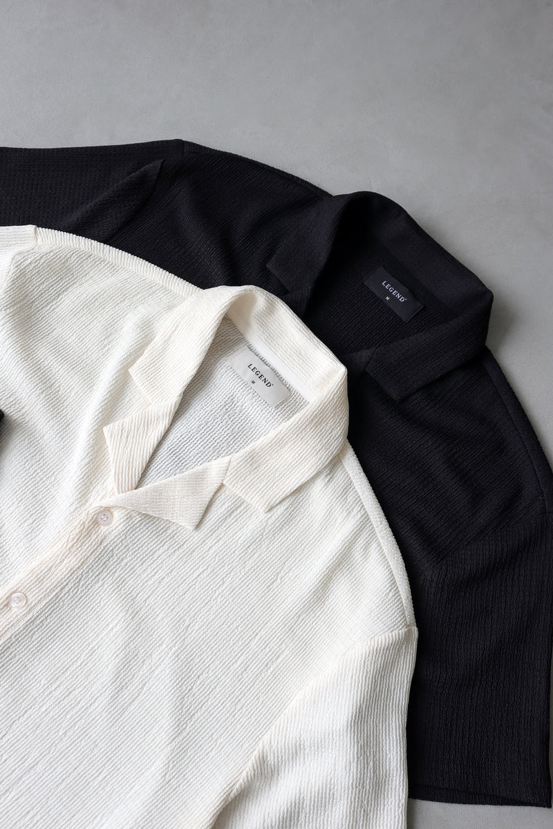 TEXTURED SHIRT - BLACK