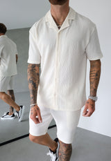 TEXTURED SHIRT - OFF WHITE