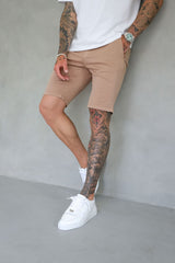 slim chino short -Beige