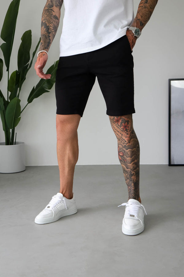 SLIM CHINO SHORT - BLACK
