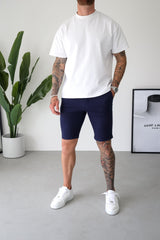 SLIM CHINO SHORT - NAVY