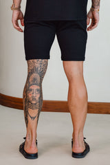 TEXTURED SHORTS - BLACK