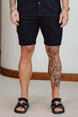 TEXTURED SHORTS - BLACK