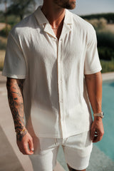 TEXTURED SHORTS - OFF WHITE