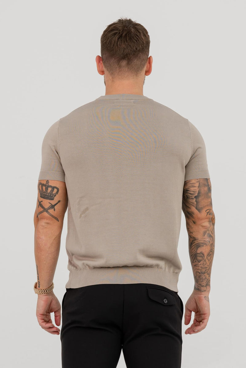 KNIT T-SHIRT - KHAKI