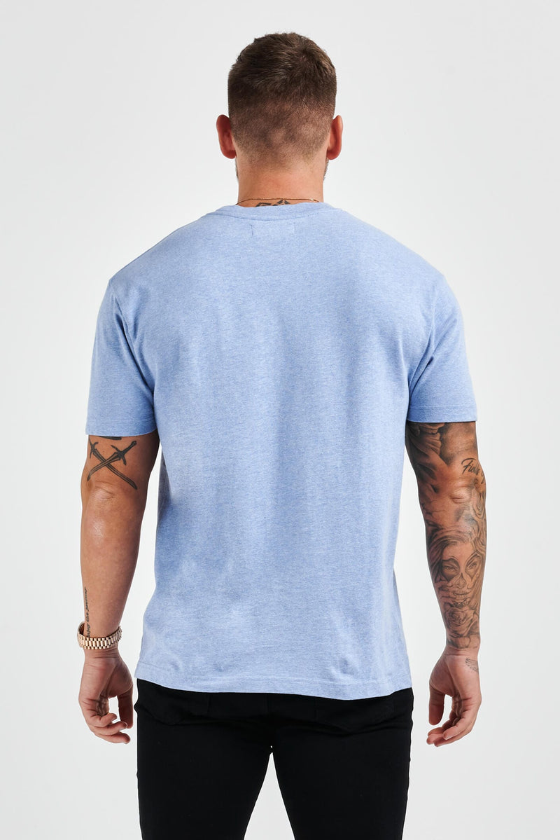 PREMIUM BASICS T-SHIRT (NO LOGO) - LIGHT BLUE MARL