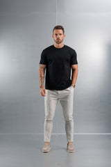 MERCERISED T-SHIRT - BLACK