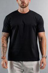 MERCERISED T-SHIRT - BLACK