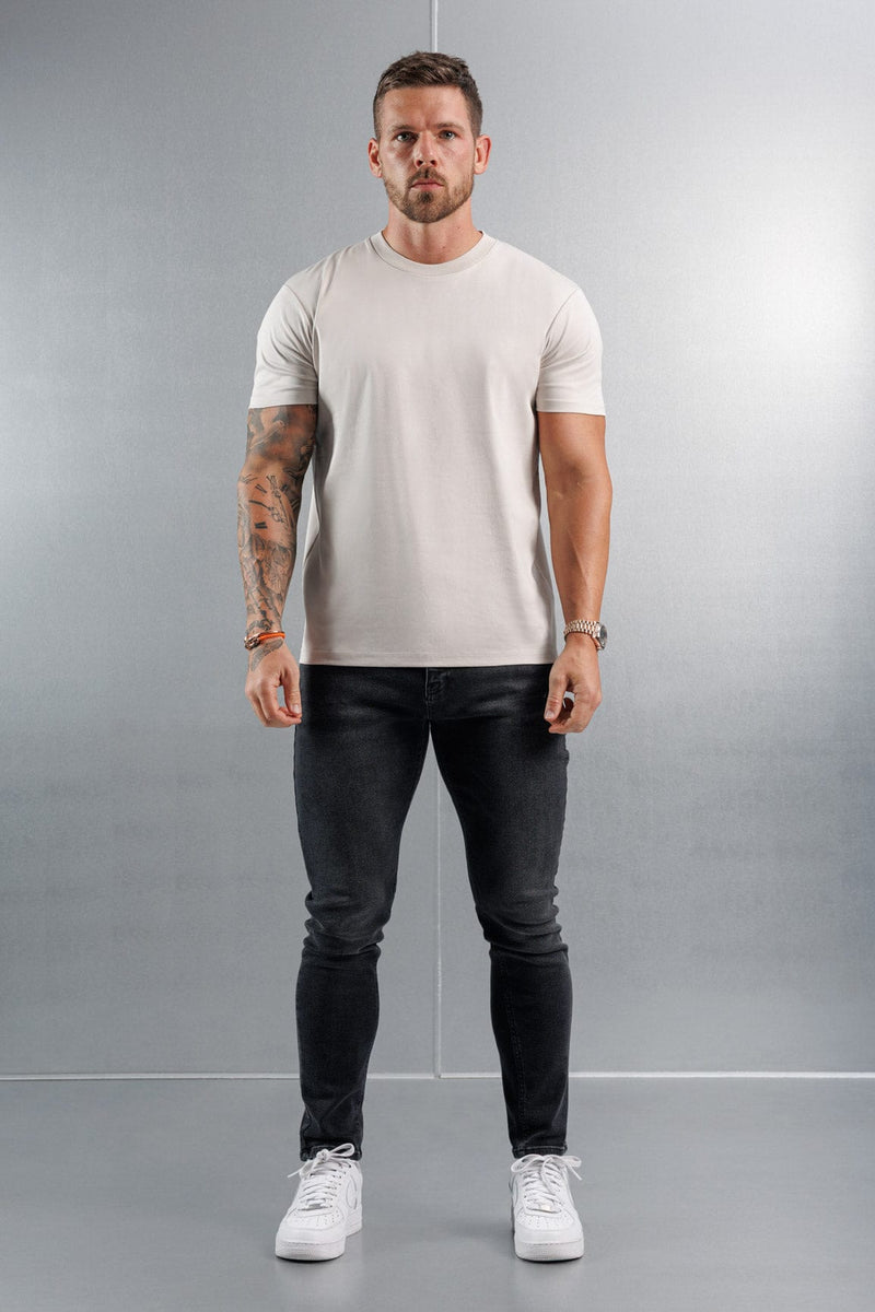 MERCERISED T-SHIRT - CREME