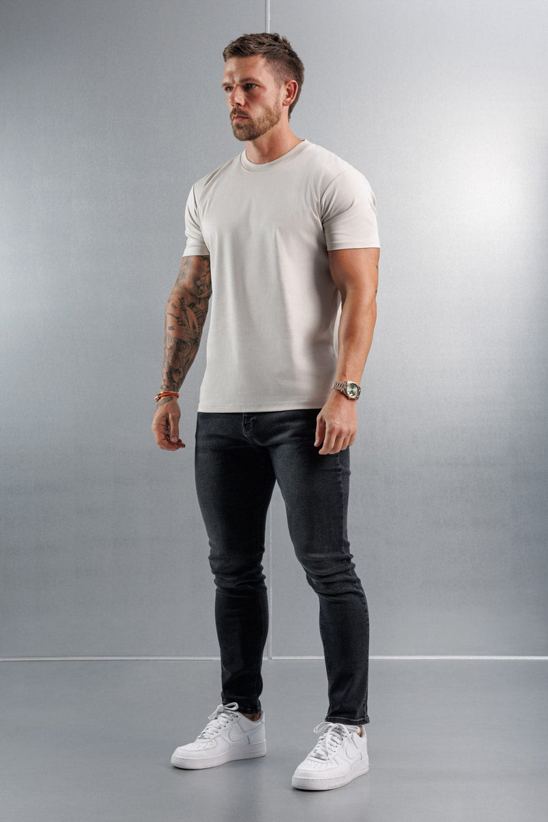 MERCERISED T-SHIRT - CREME