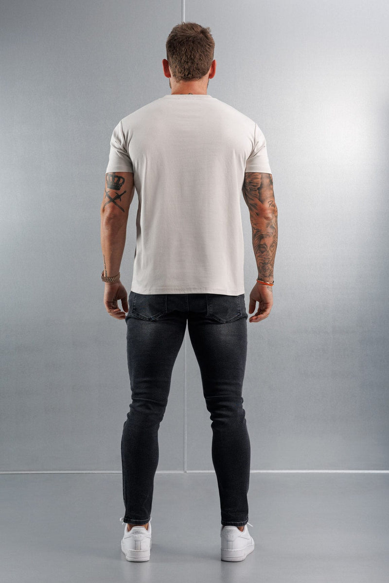 MERCERISED T-SHIRT - CREME