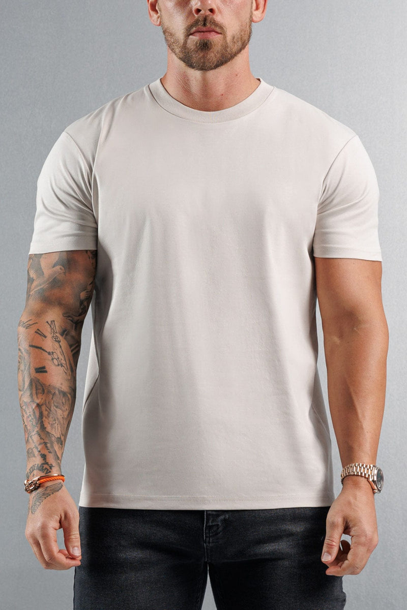 MERCERISED T-SHIRT - CREME