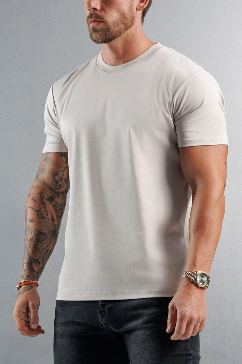 MERCERISED T-SHIRT - CREME
