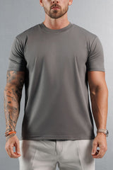 MERCERISED T-SHIRT - DARK GREY