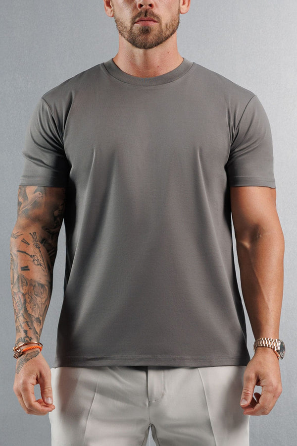 MERCERISED T-SHIRT - DARK GREY