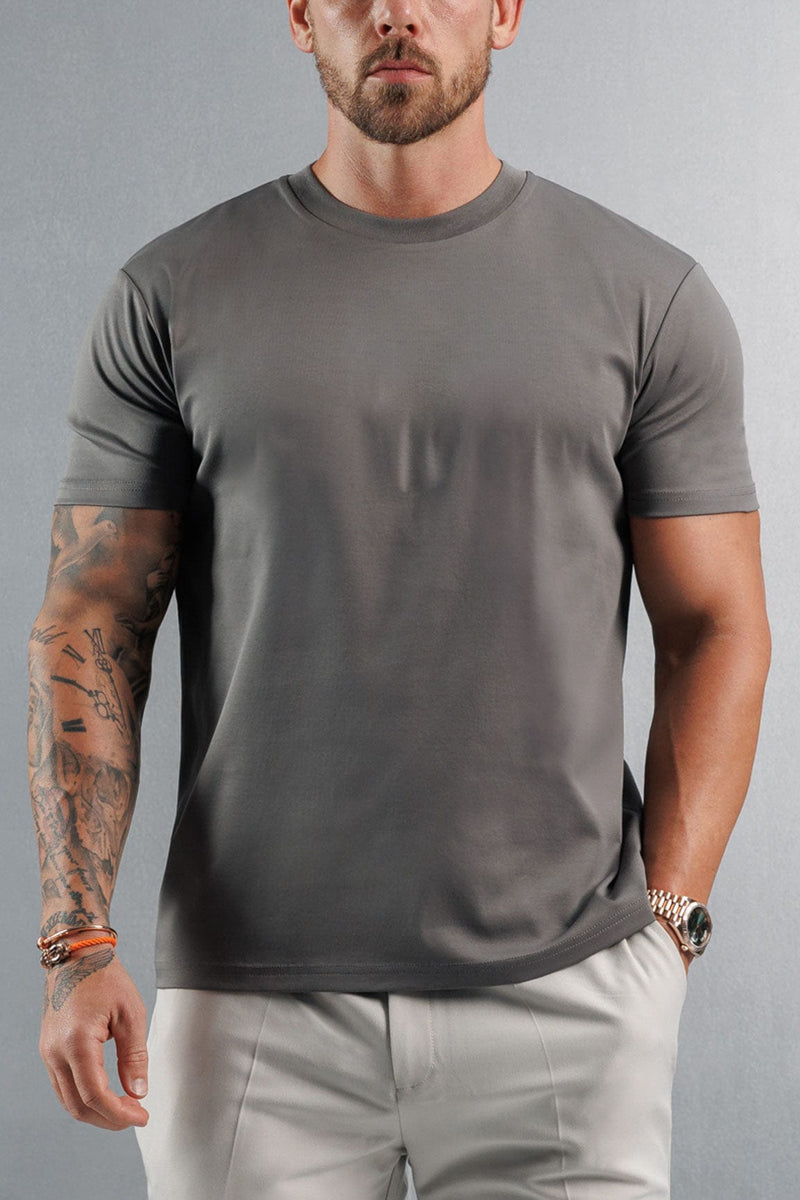 MERCERISED T-SHIRT - DARK GREY