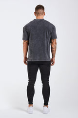 OVERSIZED 3D LOGO T-SHIRT - WASHED GREY