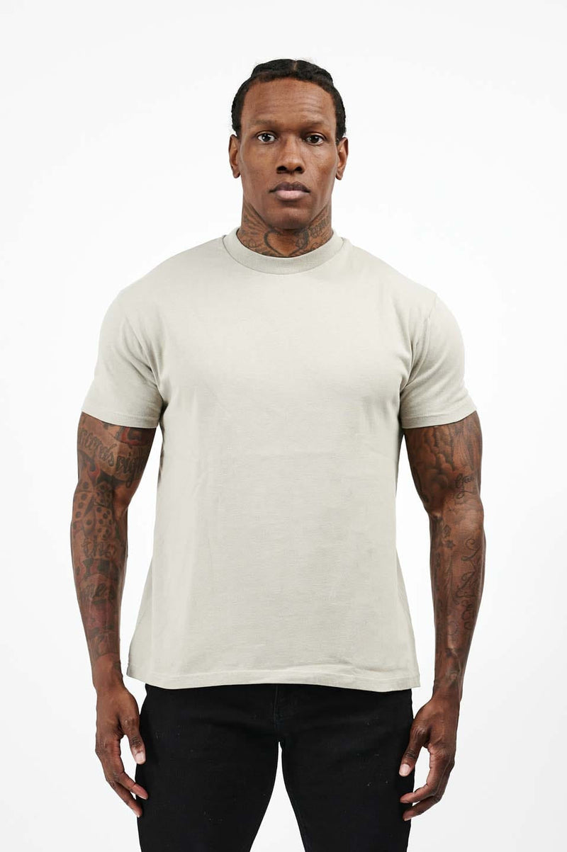PREMIUM BASICS T-SHIRT (NO LOGO) - CONCRETE