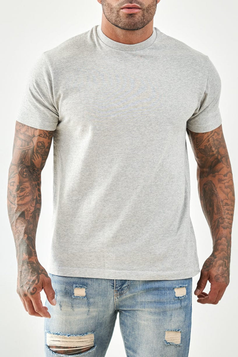 PREMIUM BASICS T-SHIRT (NO LOGO) - GREY MARL