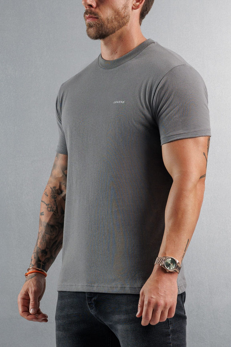 PREMIUM BASICS T-SHIRT - GUNMETAL GREY
