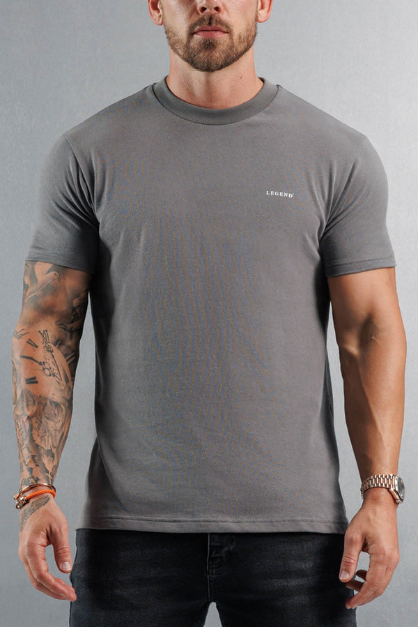 PREMIUM BASICS T-SHIRT - GUNMETAL GREY