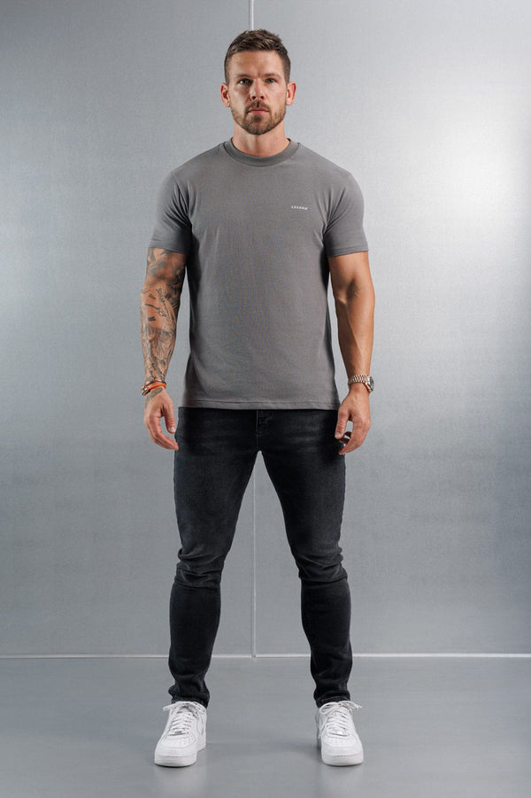 PREMIUM BASICS T-SHIRT - GUNMETAL GREY