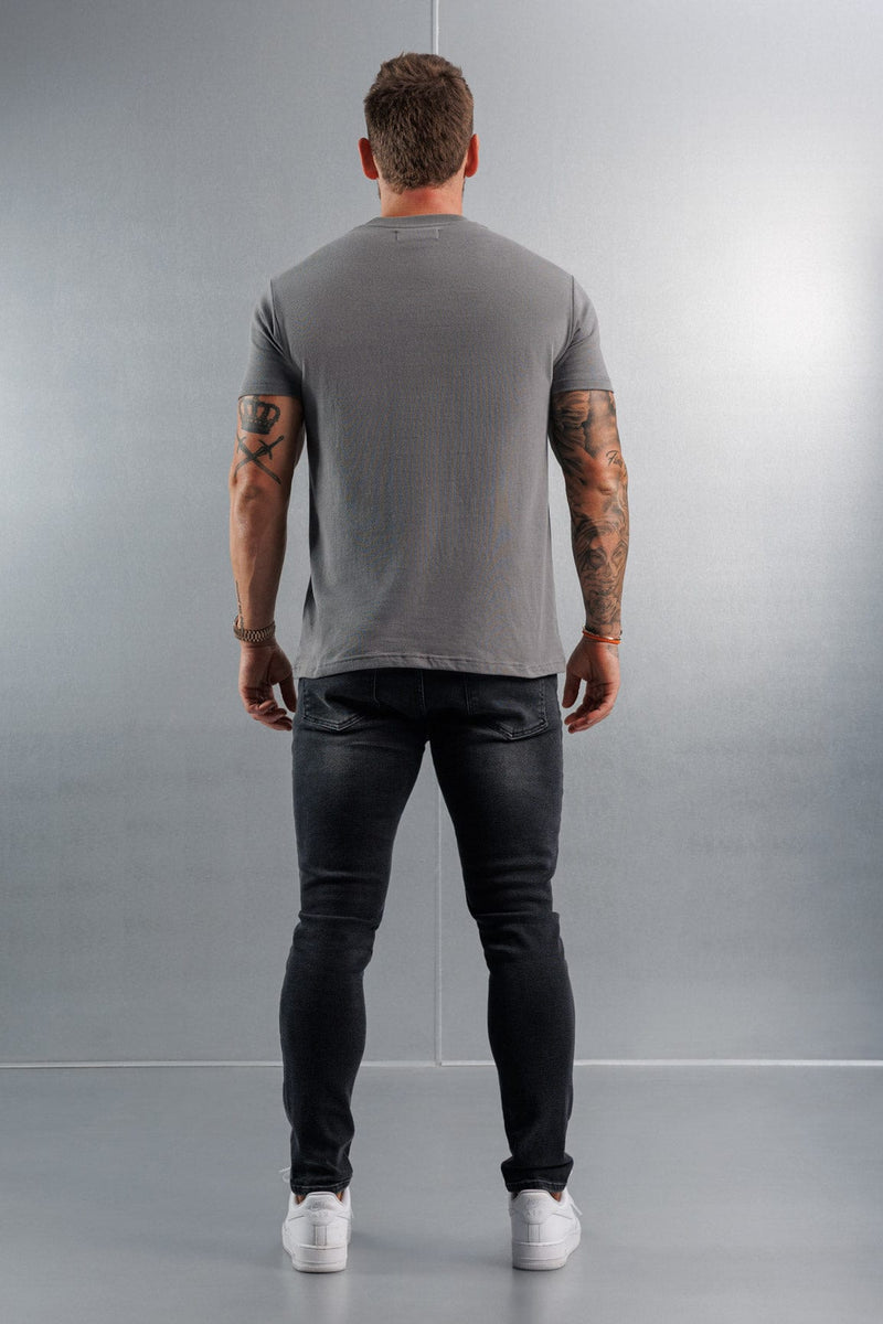 PREMIUM BASICS T-SHIRT - GUNMETAL GREY