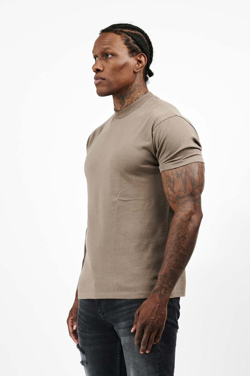 PREMIUM BASICS T-SHIRT (NO LOGO) - MOCHA