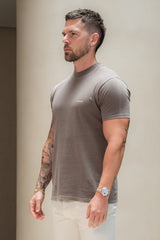 PREMIUM BASICS T-SHIRT - WASHED BROWN