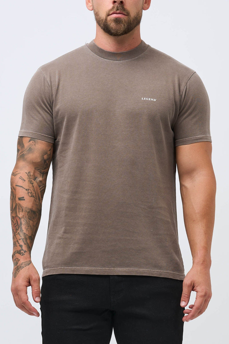 PREMIUM BASICS T-SHIRT - WASHED BROWN