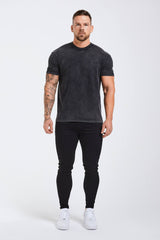 PREMIUM BASICS T-SHIRT (NO LOGO) - WASHED GREY