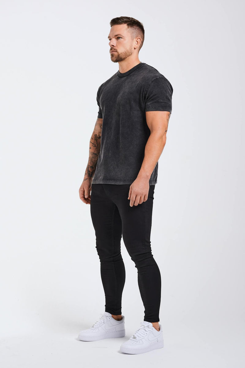 PREMIUM BASICS T-SHIRT (NO LOGO) - WASHED GREY