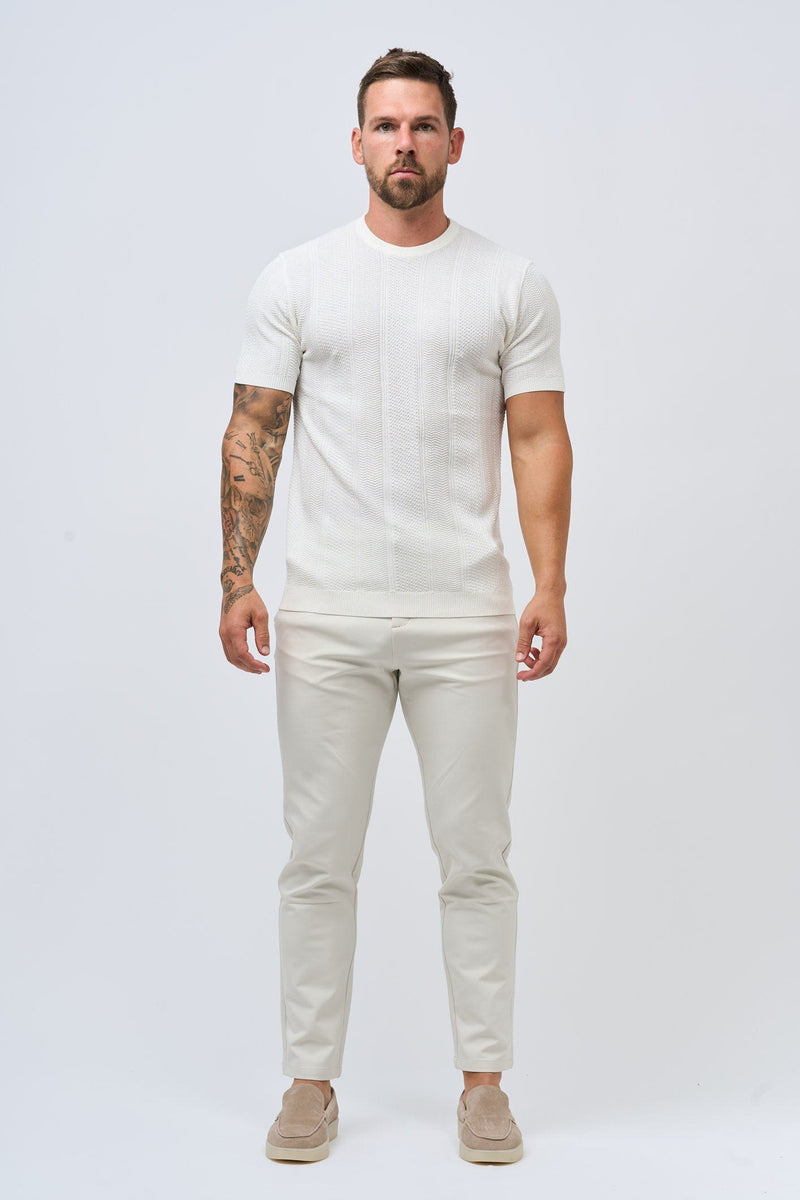 TEXTURED TEE - WHITE
