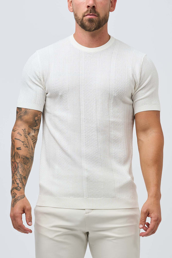 TEXTURED TEE - WHITE