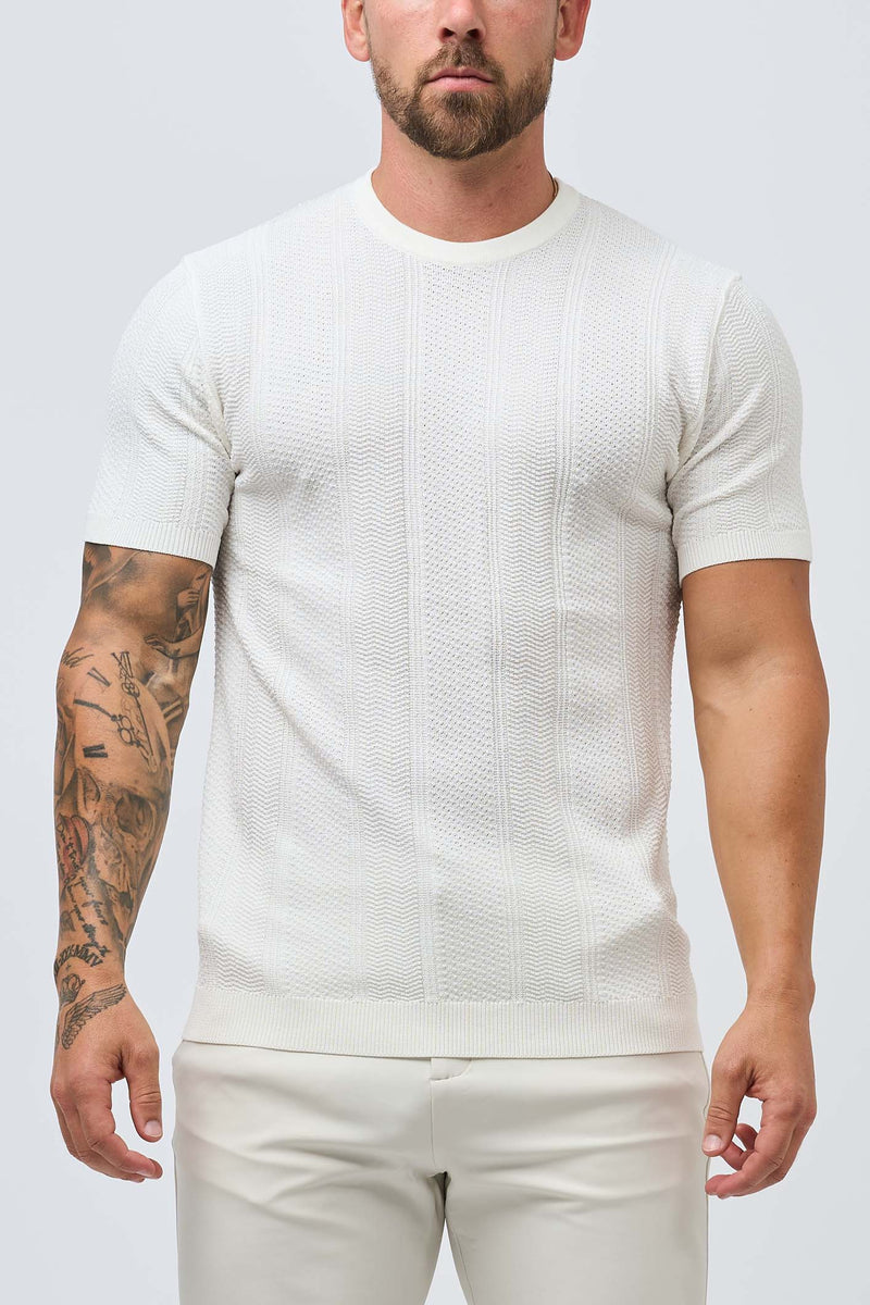 TEXTURED TEE - WHITE