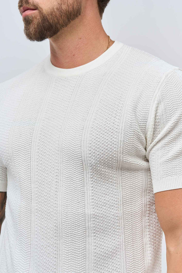 TEXTURED TEE - WHITE