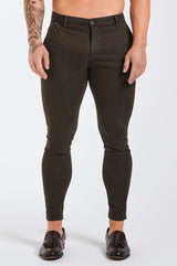SPRAY-ON STRETCH CHINO - DEEP BROWN