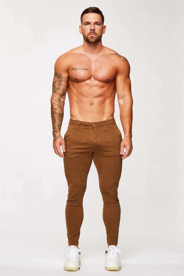 SPRAY-ON STRETCH CHINO - BROWN