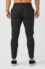 STRETCH WOVEN TROUSER - BLACK