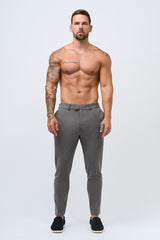 STRETCH WOVEN TROUSER - GREY