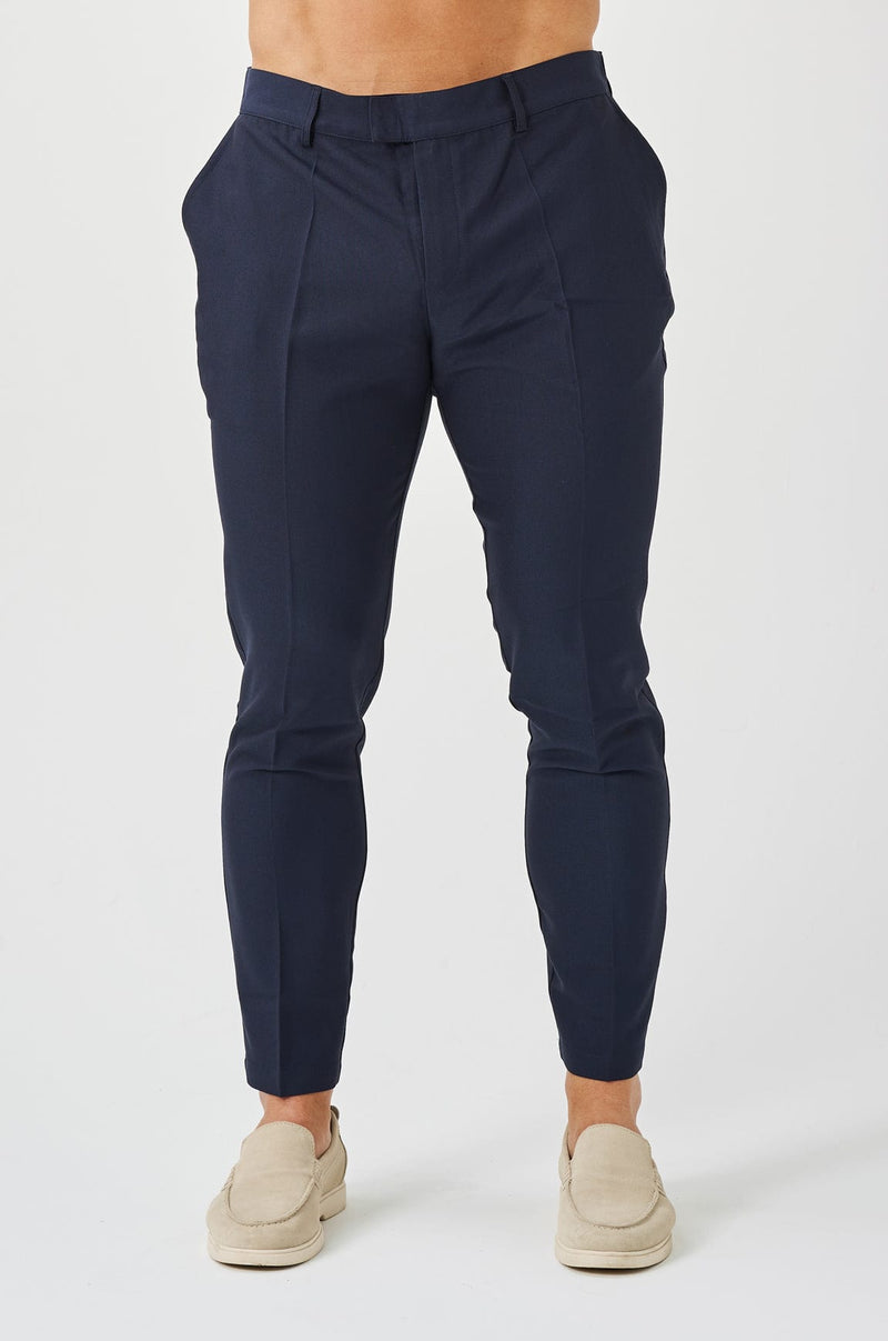 STRETCH WOVEN TROUSER - NAVY