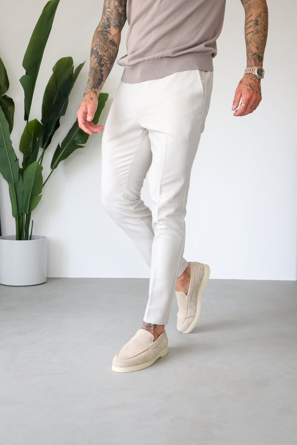 STRETCH WOVEN TROUSER - SAND