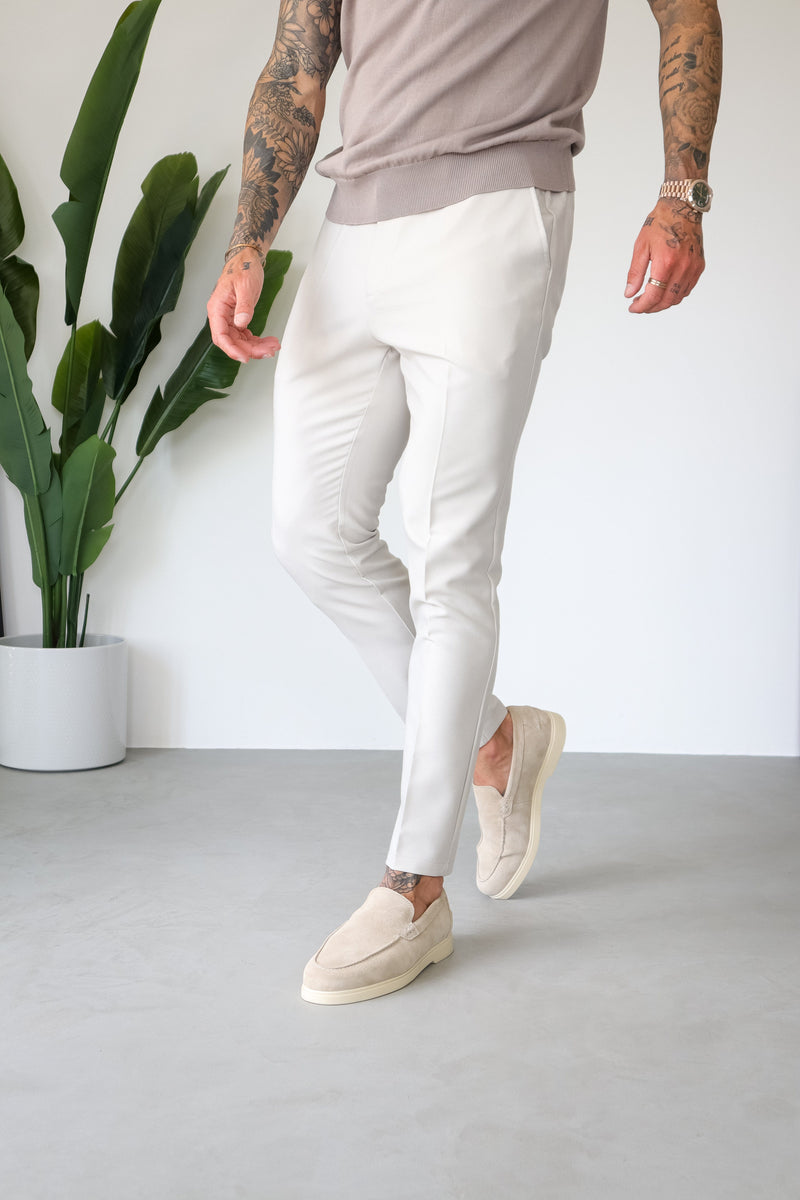 STRETCH WOVEN TROUSER - SAND