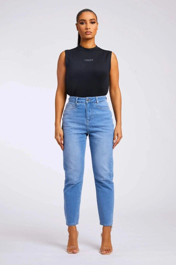 MOM JEANS - VINTAGE BLUE WASH