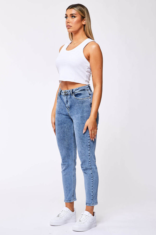 MOM JEANS - VINTAGE BLUE