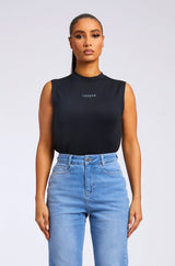SLEEVELESS TANK TOP - BLACK